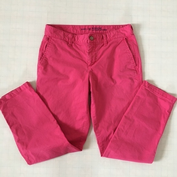 Gap Girlfriend Khakis Pink Relax Fit Straight Pant - Picture 11 of 12